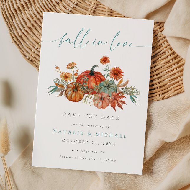 Rustikale Boho-Chic-Kürbis-Herbsthochzeit Save The Date (Von Creator hochgeladen)
