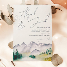 Rustikale boho Colorado Hochzeit in Urlaubsort Einladung