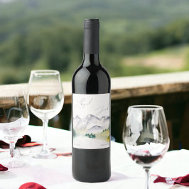 Rustikale Boho Colorado Hochzeit Weinetikett