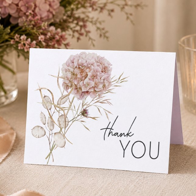 Rustikale Boho Delicate Fall Wildblume Hochzeit Dankeskarte (Von Creator hochgeladen)