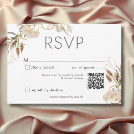 Rustikale Boho Delicate Fall Wildblumen Hochzeit RSVP Karte