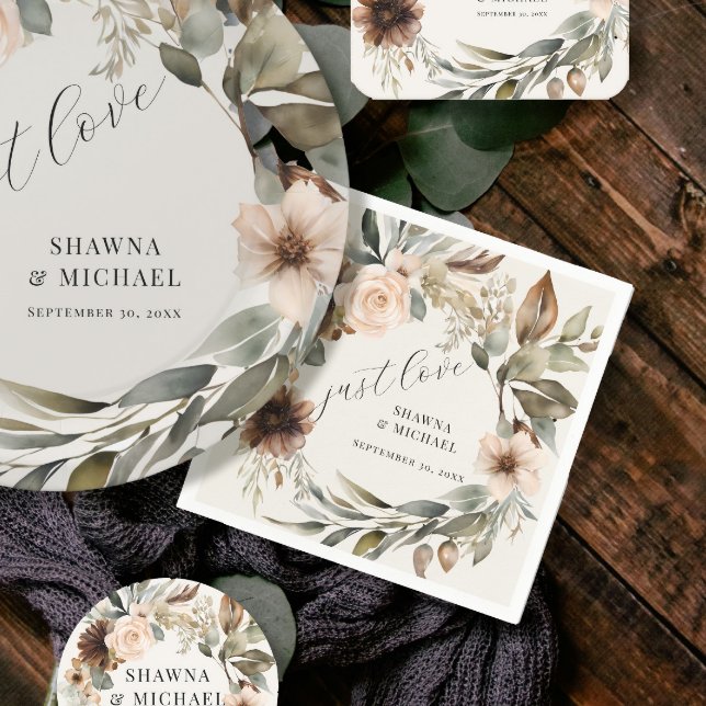 Rustikale Boho Fall Herbstblütenhochzeit Serviette (Von Creator hochgeladen)