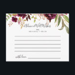 Rustikale Boho farbenfrohe Blumenberaterkarte Postkarte<br><div class="desc">Diese rustikale, bunt blühende Hochzeitsratenkarte ist perfekt für eine moderne Hochzeit. Das Design besteht aus rosafarbenen, lila, roten und bordeauxfarbenen, in eleganten Bouquets mit grünem Blätterdach aufgehauenen Bäckereien, die die natürliche Schönheit inspiriert haben. Diese Karten sind ideal für Hochzeiten, Brautparty, Babydusche, Graduiertenfest u.v.m. Personalisieren Sie die Karten mit den Namen...</div>
