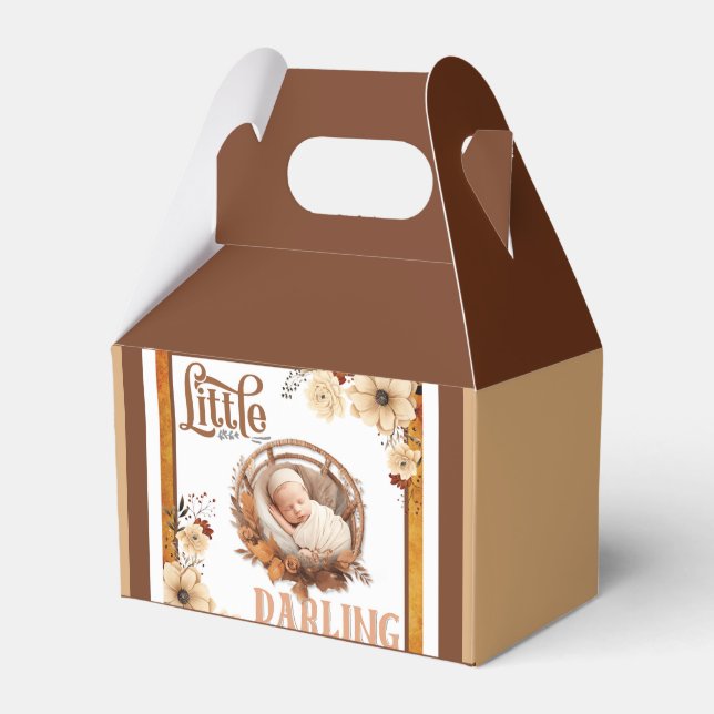 Rustikale Boho Floral Baby Dusche Geschenkschachtel (Vorderseite)