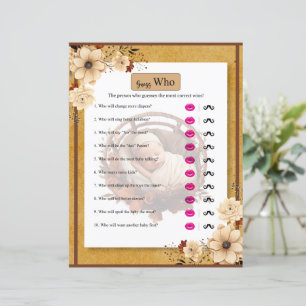 Rustikale Boho Floral Baby Showköder schätzen, wer