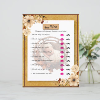 Rustikale Boho Floral Baby Showköder schätzen, wer