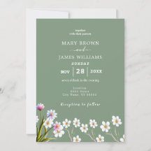 Rustikale Boho Floral Sage Green & White Wedding