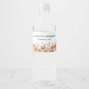 Rustikale Boho Floral Wedding Wasserflaschenetikett