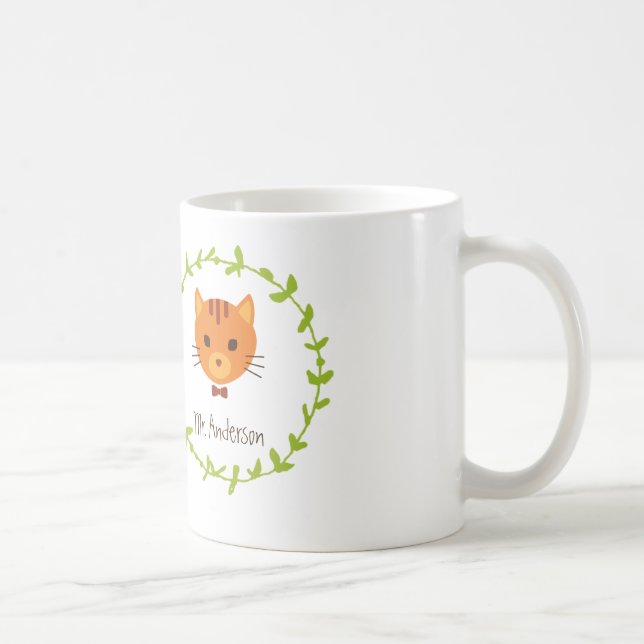 Rustikale Boho Forest Cats Hochzeit Einladung Tasse (Rechts)