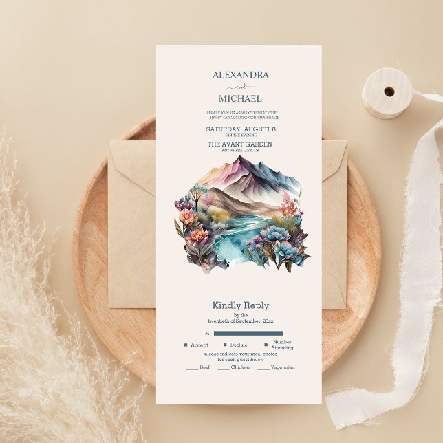 Rustikale Boho-Hochzeit All In One Einladung (Von Creator hochgeladen)