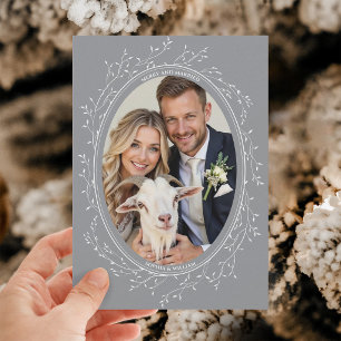 Rustikale Boho-Hochzeitsfotografie Fröhlich und Ve Feiertagskarte