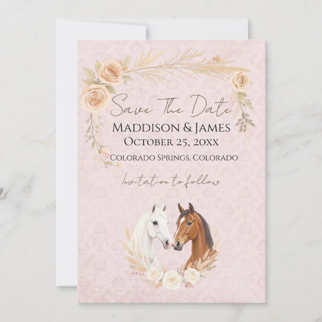 Rustikale Boho-Landhochzeit Save The Date (Vorderseite)