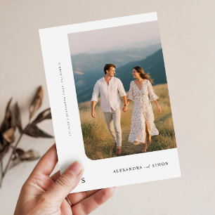 Rustikale Boho-Minimalist-Hochzeit Einladung
