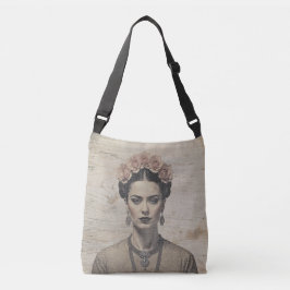 Rustikale Boho-Muse - Frida Kahlo Umhängetasche Tragetaschen Mit Langen Trägern