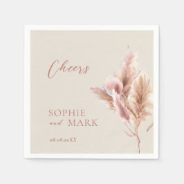 Rustikale Boho Pampas Grass Wedding Serviette