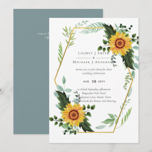 Rustikale BOHO Sonnenblumen Grüne Hochzeit