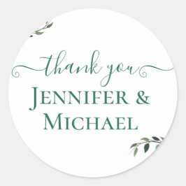 Rustikale BOHO Sonnenblumen Grüne Hochzeit Runder Aufkleber