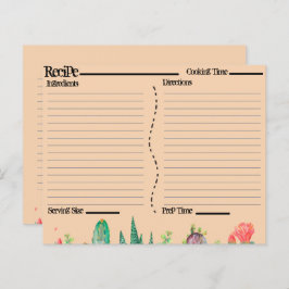 Rustikale Boho Southwest Catcus Rezeptionskarten