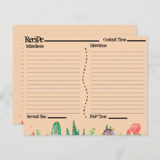 Rustikale Boho Southwest Catcus Rezeptionskarten