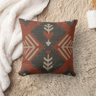 Rustikale Boho-Terrakotta-Druck-Wurfkissen Kissen