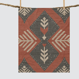 Rustikale Boho-Terrakotta-Drucke  Fleecedecke