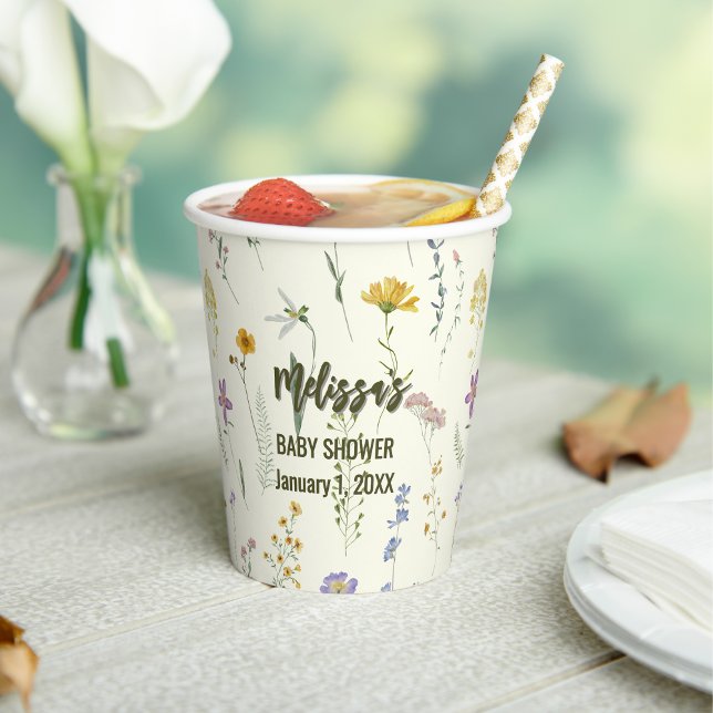 Rustikale boho-Wildblume Pappbecher (Von Creator hochgeladen)