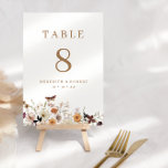 Rustikale Boho Wildblumen Hochzeit im Herbst Tischnummer<br><div class="desc">Rustikale Boho Wildblumen Hochzeit im Herbst Tischnummer. Personalisieren Sie mit Ihren Namen und Hochzeitstermin.</div>