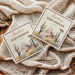 Rustikale Boho Wildwest-Jungen-Baby-Party Serviette