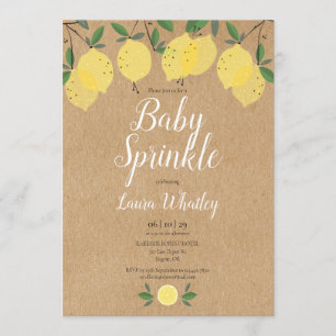 Rustikale Boho-Zitronen-Baby-Sprinkle Einladung