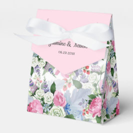 Rustikale bohrosa lila Blume Hochzeit Geschenkschachtel