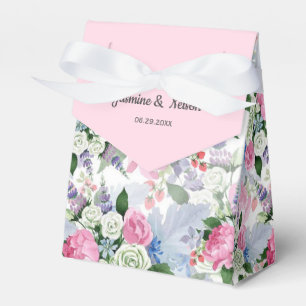 Rustikale bohrosa lila Blume Hochzeit Geschenkschachtel