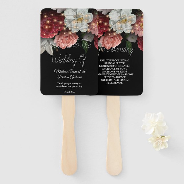 Rustikale bordeauxfarbene Blumenzwiebelleuchten Ho Fächer (Vorne und Hinten)