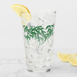 Rustikale Botanische Blätter Hochzeit Glas