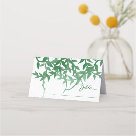 Rustikale Botanische Blätter Hochzeit Platzkarte