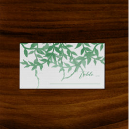 Rustikale Botanische Blätter Hochzeit Platzkarte