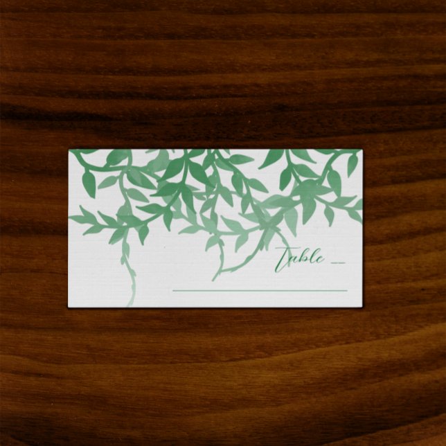 Rustikale Botanische Blätter Hochzeit Platzkarte (Von Creator hochgeladen)