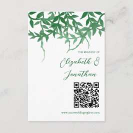 Rustikale botanische Blätter Hochzeitsregister Begleitkarte