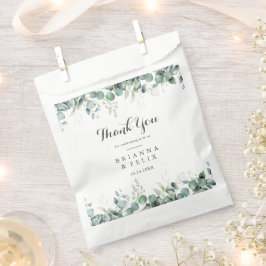 Rustikale botanische Eukalyptus-Grünzeug-Hochzeit Geschenktütchen