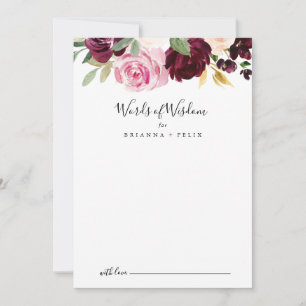Rustikale botanische Hochzeiten der Weisheit Hinweiskarte