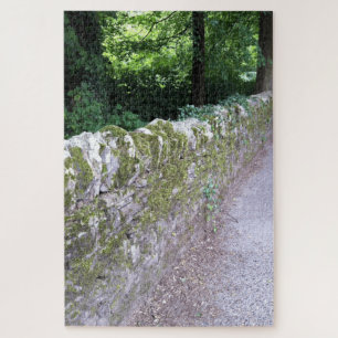 Rustikale botanische mittelalterliche Mauer Graue  Puzzle