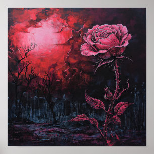 Rustikale botanische Rosen-Kunst DIY-Dekoration Poster