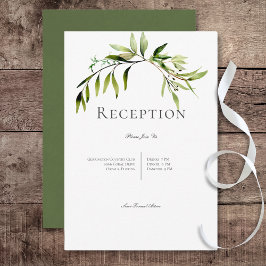 Rustikale botanische Vegetation Bough Wedding Empf Begleitkarte
