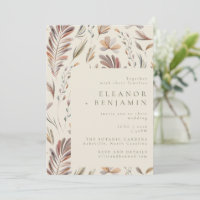 Rustikale botanische Vegetation Erde Boho Hochzeit