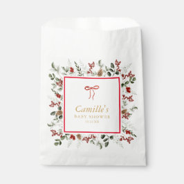 Rustikale Botanische Winter-Kinderdusche Geschenktütchen