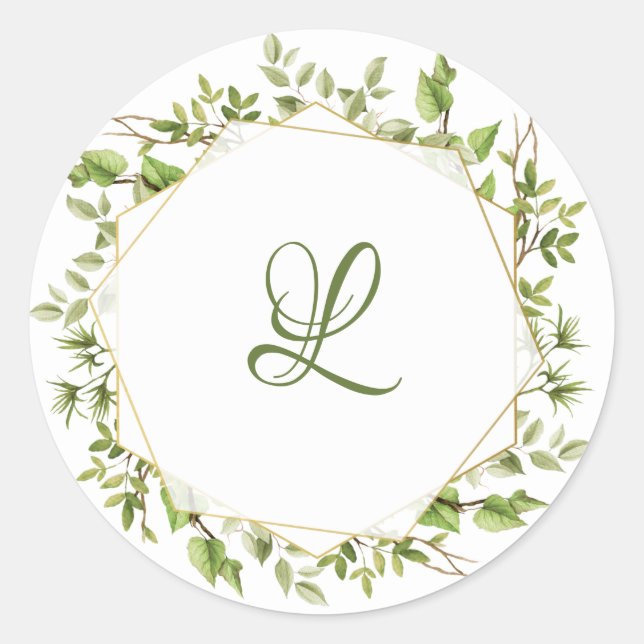Rustikale Branch Greenery Wedding Envelope Sticker (Vorderseite)