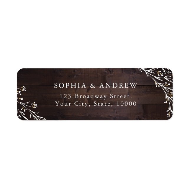 Rustikale Brauerei Wood Boho Floral Country Weddin (Vorne)