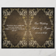 Rustikale Braun- und Goldhochzeit