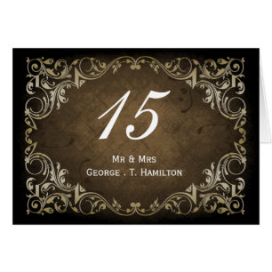 Rustikale Braun- und Goldhochzeit