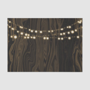 Rustikale Braun-Whimsical-Holz-String-Lichter Hoch Seidenpapier