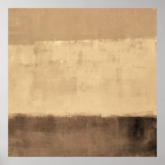 'Rustikale' braune Abstrakte Kunst Poster